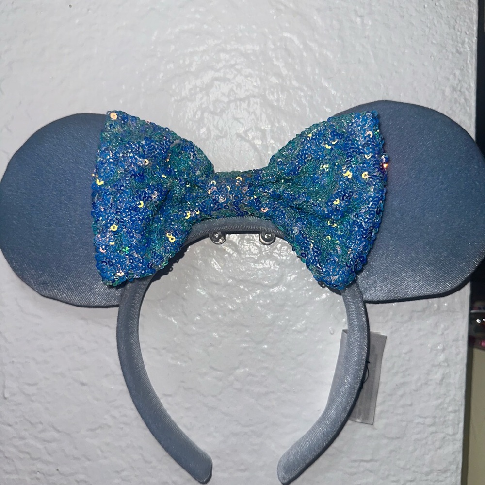 Disney Blue Sequin Bow Ears
